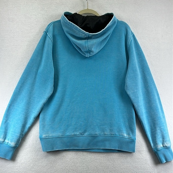 Cowgirl Hardware Women’s Hoodie Size Large Aqua Blue Graphic Kangaroo Pocket - Picture 7 of 9